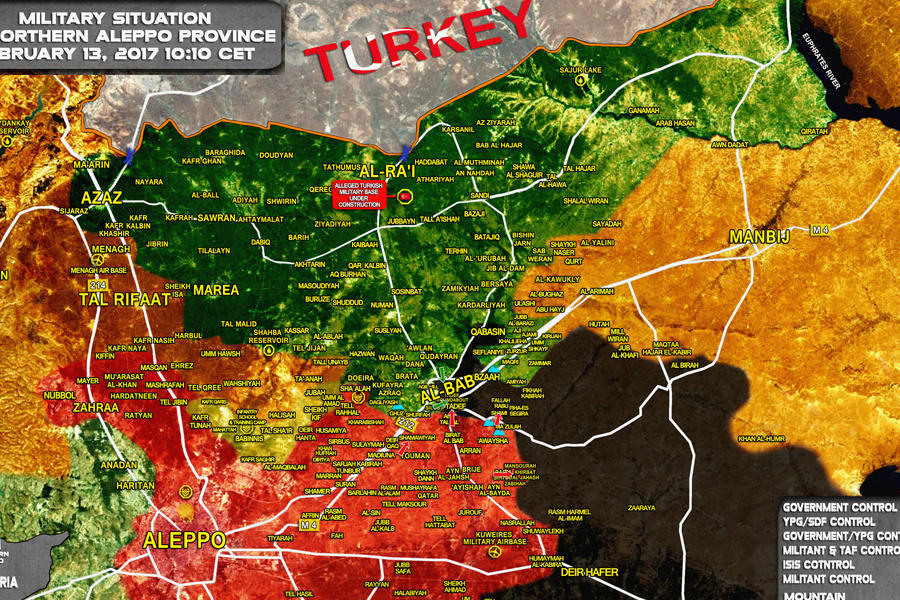 Frente de Al Bab (Prov. de Alepo) - (Mapa SouthFront).