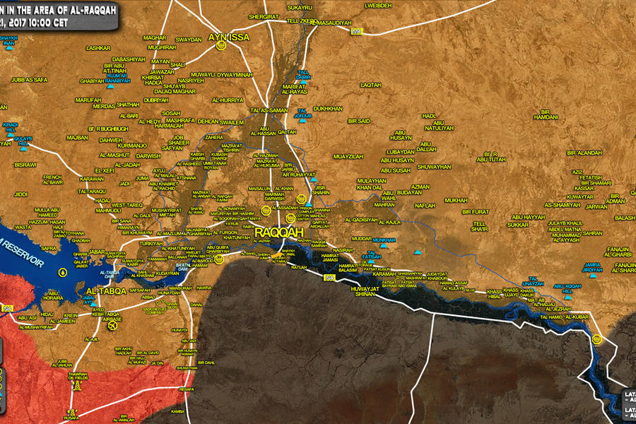 Área de la Ciudad de Raqqa Junio 21, 2017 – (Mapa SouthFront).