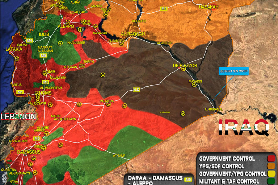 Situación bélica en Siria, Junio 21, 2017 - (Mapa SouthFront).