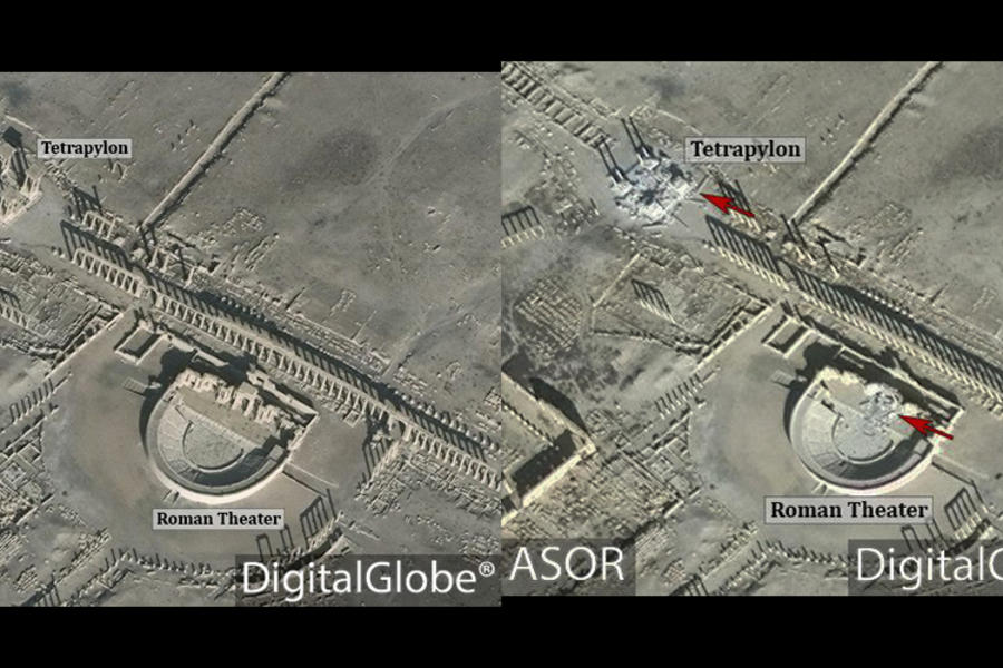Imágenes satelitales (ASOR): A la izquierda, del 26 de diciembre de 2016; a la derecha del 10 de enero de 2017.