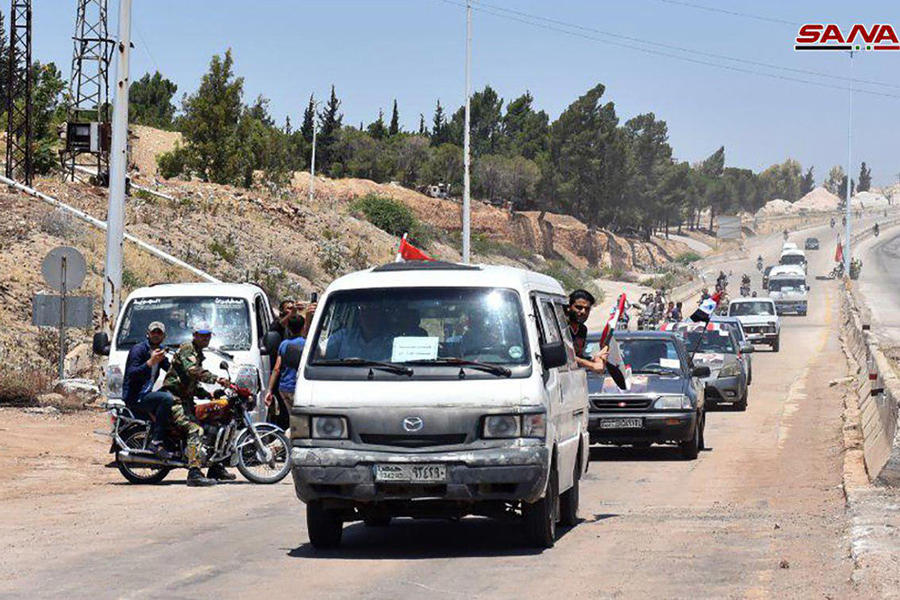 Ruta M5, tramo Homs-Hama | Junio 06, 2018 (Foto SANA).