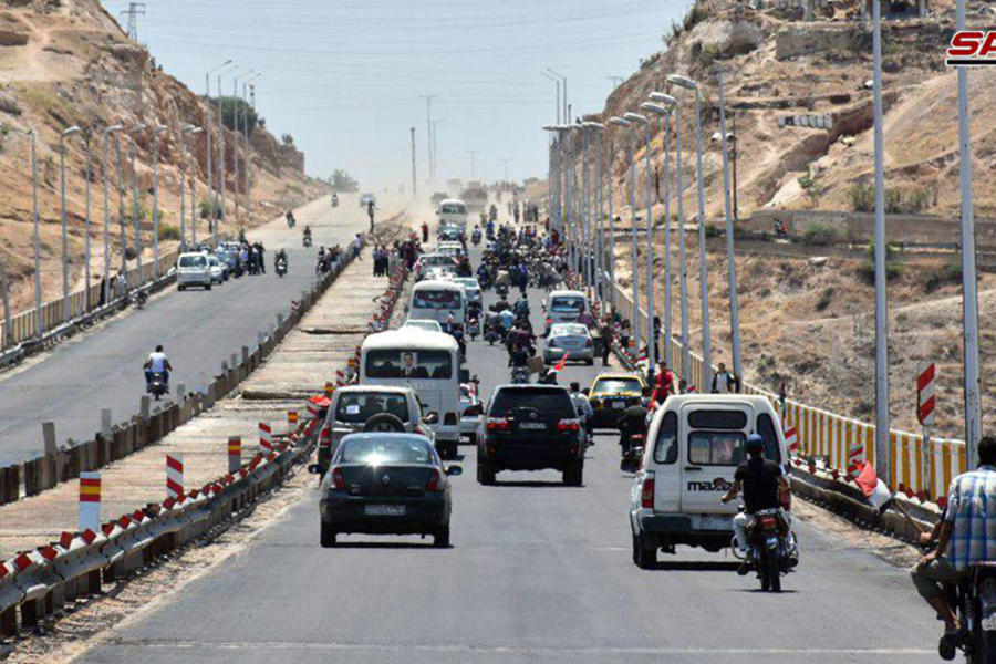 Ruta M5, tramo Homs-Hama | Junio 06, 2018 (Foto SANA).