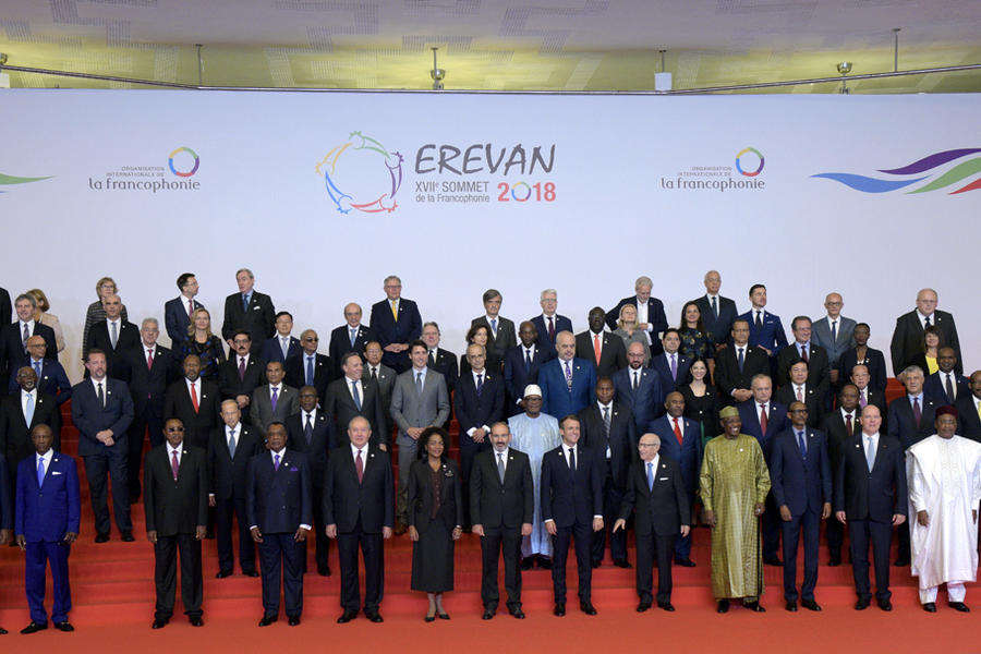Mandatarios de países integrantes de la Organización Internacional de la Francofonía | Octubre 11, 2018 - Erevan, Armenia (Foto OIF)