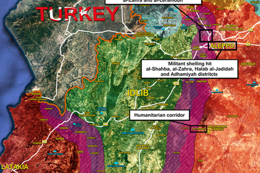 Situación en el cantón de Idleb |  Octubre 25, 2018 (Mapa: SouthFront)