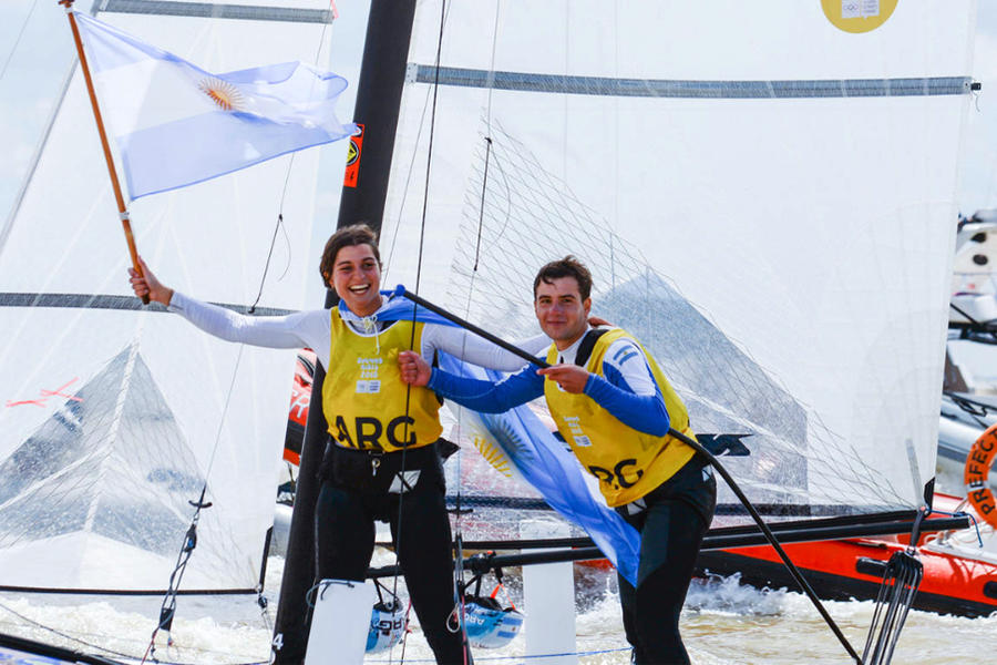 Teresa Romairone y Dante Cittadini, medalla dorada para la Argentina en Vela | Juegos Olímpicos de la Juventud, Buenos Aires 2018 (Foto: Pablo Elías)