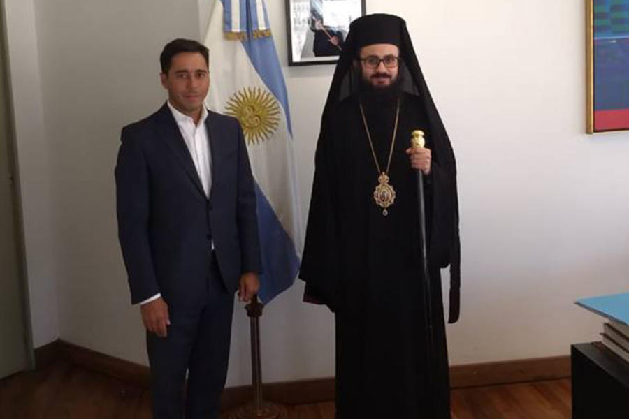 Visita de Monseñor Santiago a la Subsecretaría de Culto de la Nación