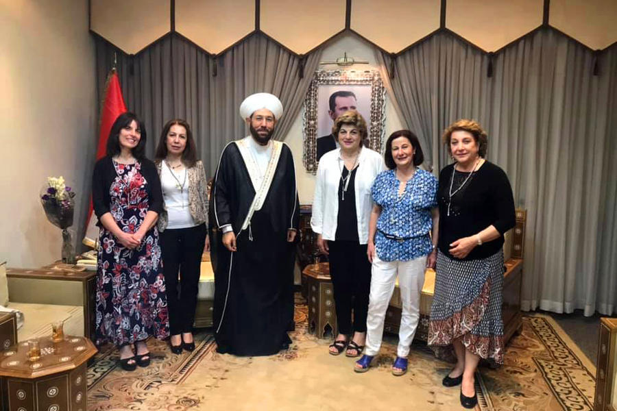 Delegación de Damas Sirias de Chile junto al Gran Mufti de la República Ahmad Badreddin Hassoun