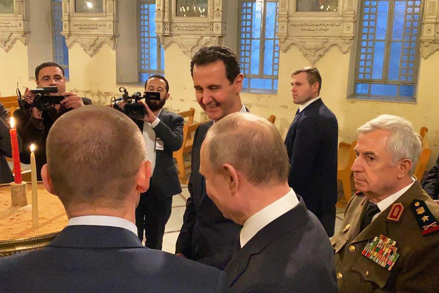 Presidentes Asad y Putin encienden velas por la paz en Siria |  Damasco, Enero 7, 2020