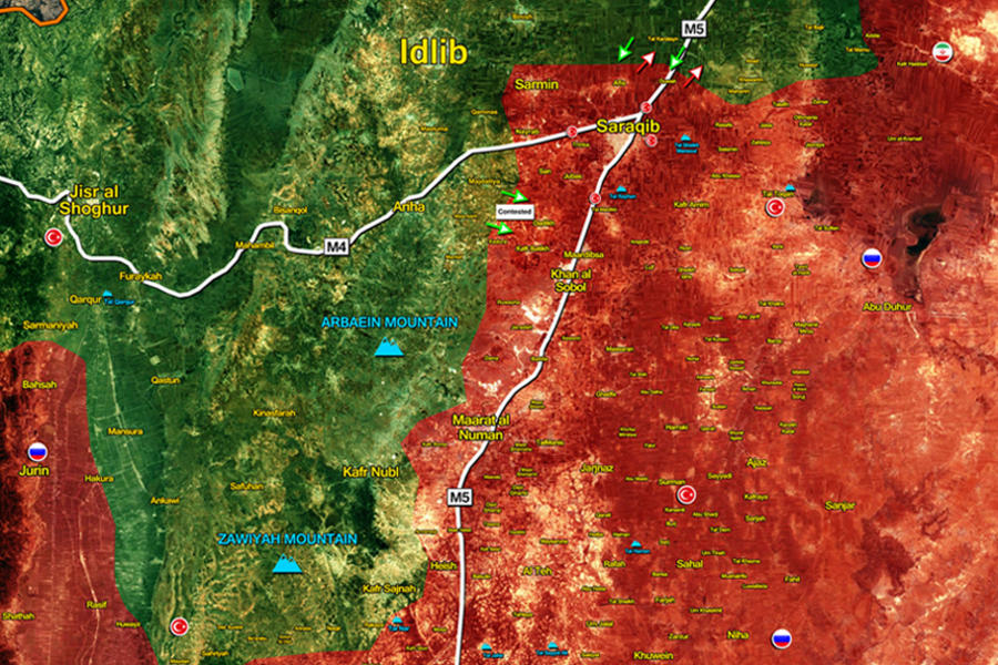 Situación en el sudeste del cantón de Idleb | Febrero 6,2020 (Mapa SF)