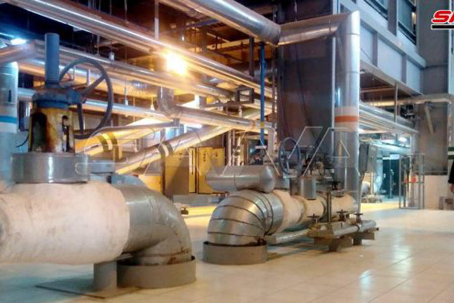 Técnicos sirios efectúan mantenimiento de Planta Eléctrica Al-Zara (Foto: SANA)