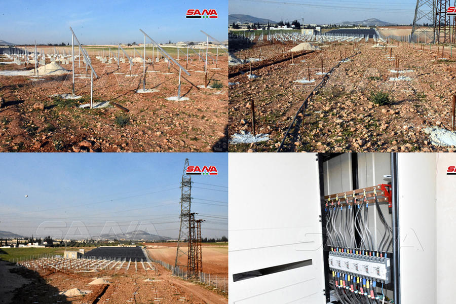 Nueva estación de energía solar en Hama (Fotos: SANA)