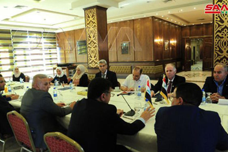 Reunión interministerial sirio-iraquí sobre temas hídricos y climáticos | Damasco, Julio 15, 2021 (Foto: SANA)