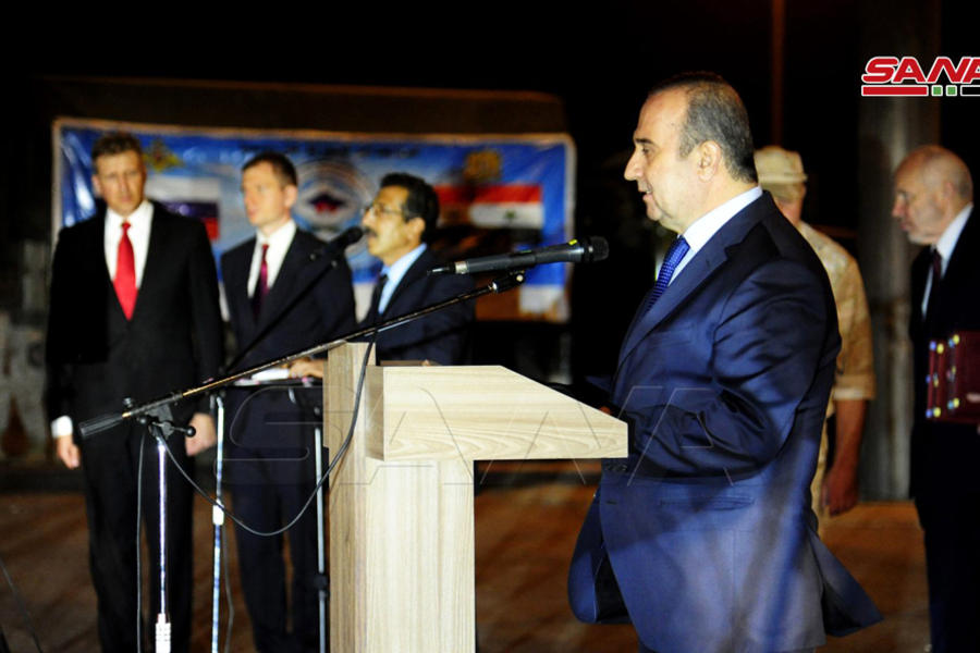 Siria recibe vacunas Sputnik Light y asistencia de Rusia. Ceremonia en Aeropuerto de Damasco (Foto: SANA)