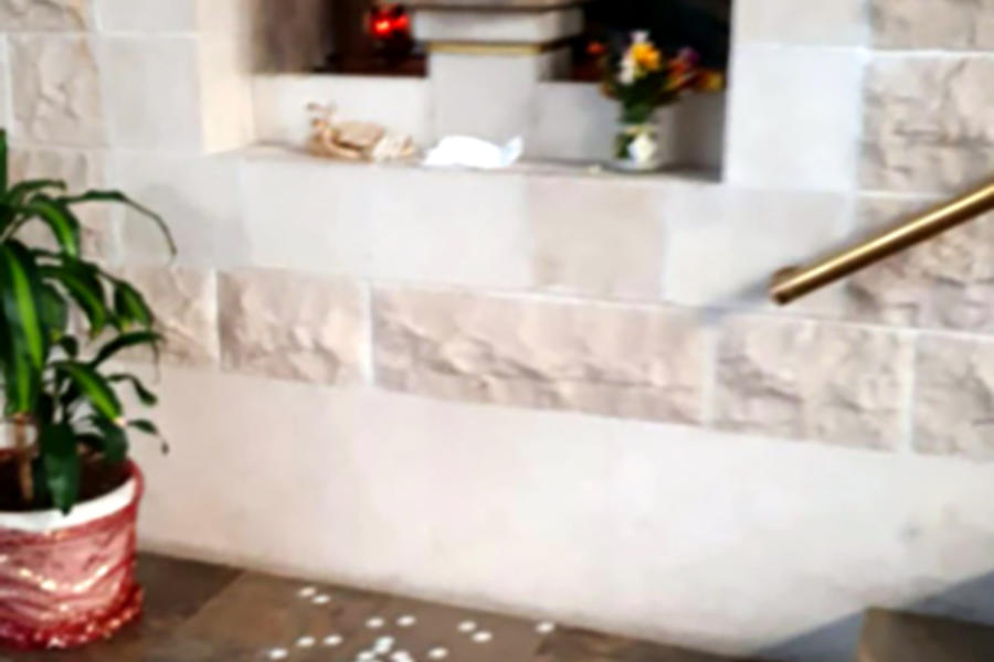 Las hostias desparramadas, testimonio de la profanación del sagrario en la Catedral San Marón