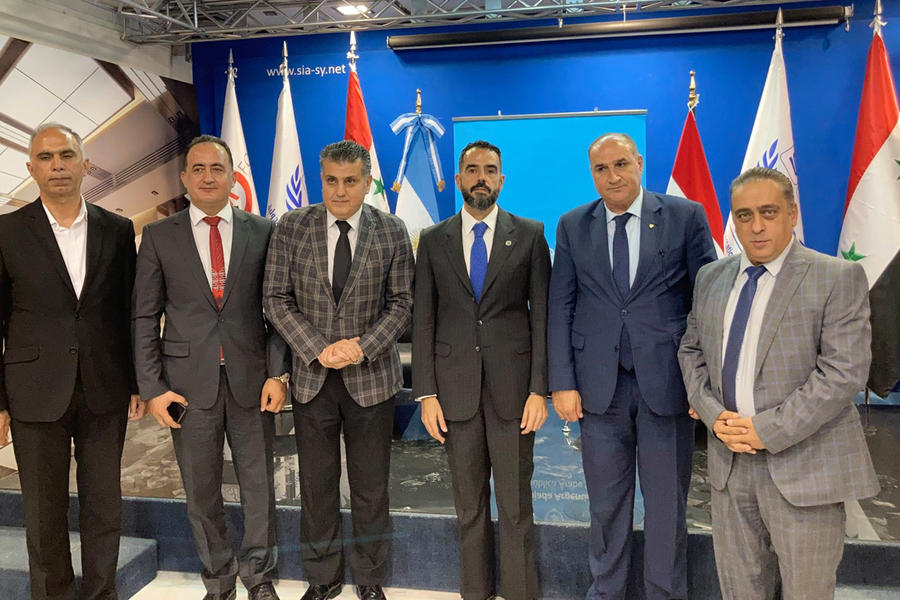 Exposición del Embajador Sebastián Zavalla sobre la cuestión Malvinas en la sede de la Syrian International Academy (SIA) | Damasco, Septiembre 23, 2021 (Foto: Embajada Argentina en Siria)