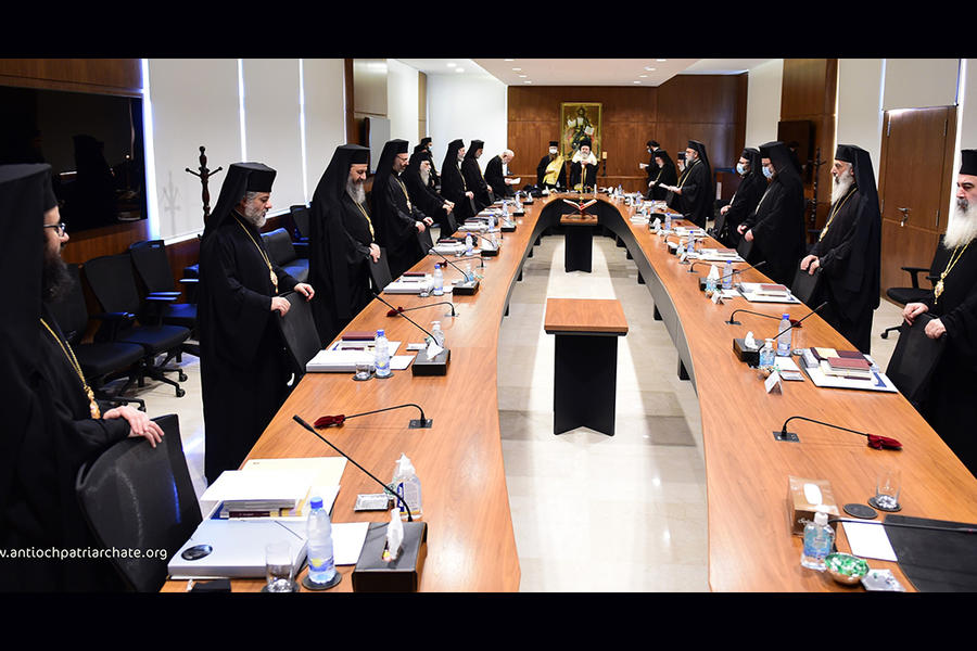 Los arzobispos metropolitas participaron del Santo Sínodo Antioqueno encabezado por el Patriarca Su Beatitud Juan X (Yazigi) | Balamand, Líbano, Octubre 5, 2021 (Foto: Patriarcado Antioqueno)