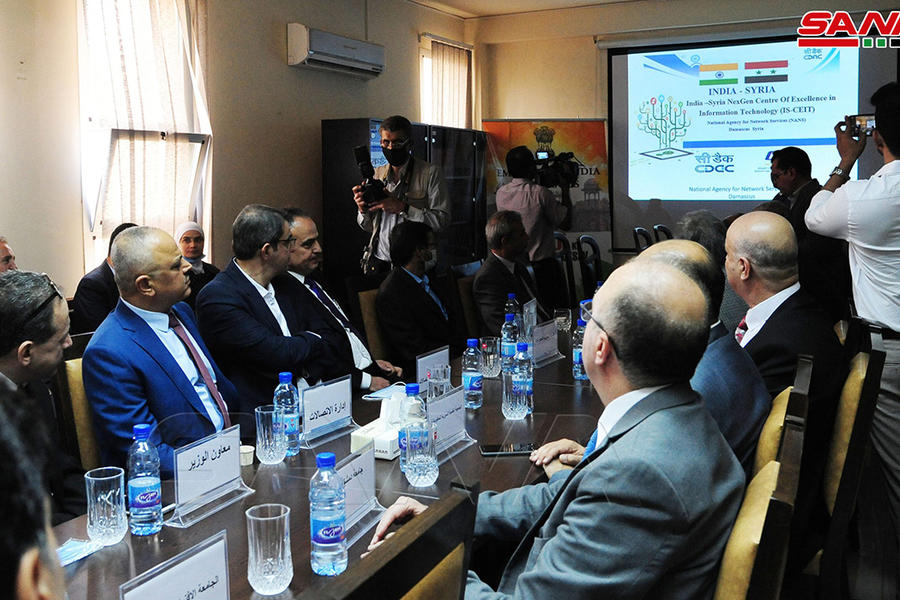 Reapertura del Centro Sirio-Indio de Nueva Generación para la Excelencia en T.I. | Damasco, octubre 20, 2021 (Foto: SANA)