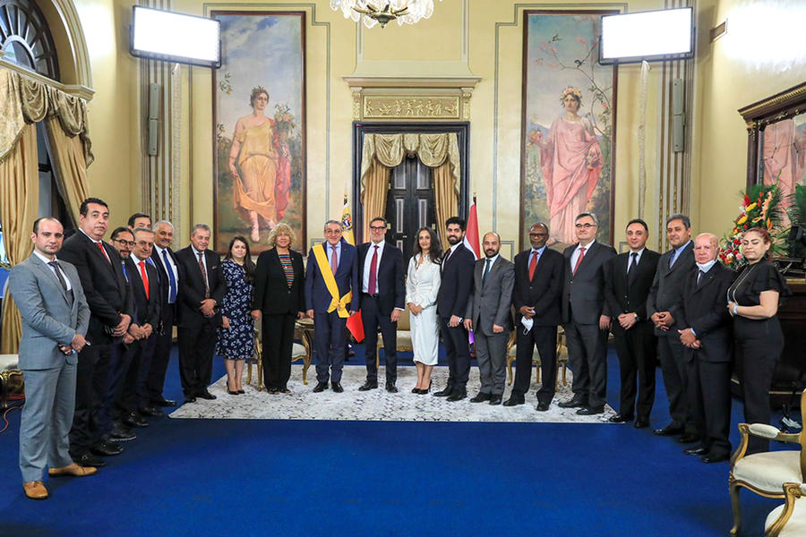 Acto oficial de condecoración al embajador de la República Árabe Siria en Caracas, Khalil Bitar, quien finaliza su gestión (Foto: Prensa Presidencial de Venezuela)