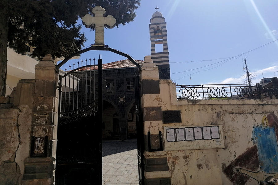 Iglesia greco ortodoxa de San Jorge en el barrio de Hamidiyeh de Homs (Foto: Pablo Sapag M.)