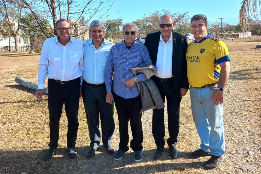 El Embajador de Siria y directivos del país efectuaron una recorrida a las instalaciones deportivas en obra de la USL | Julio 24, 2022 (Foto: USL Salta)