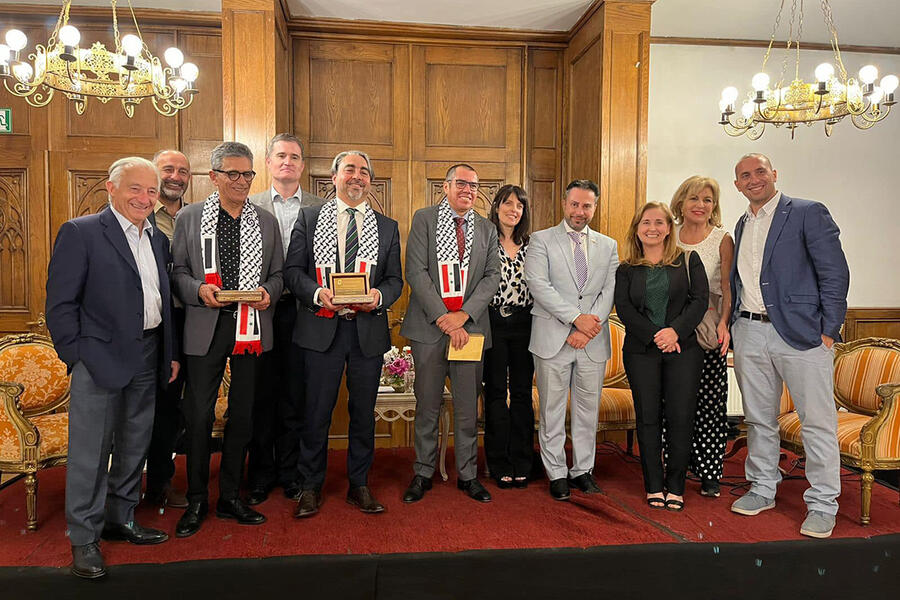 Inauguración de la Exposición en el Club Sirio Unido de Santiago de Chile