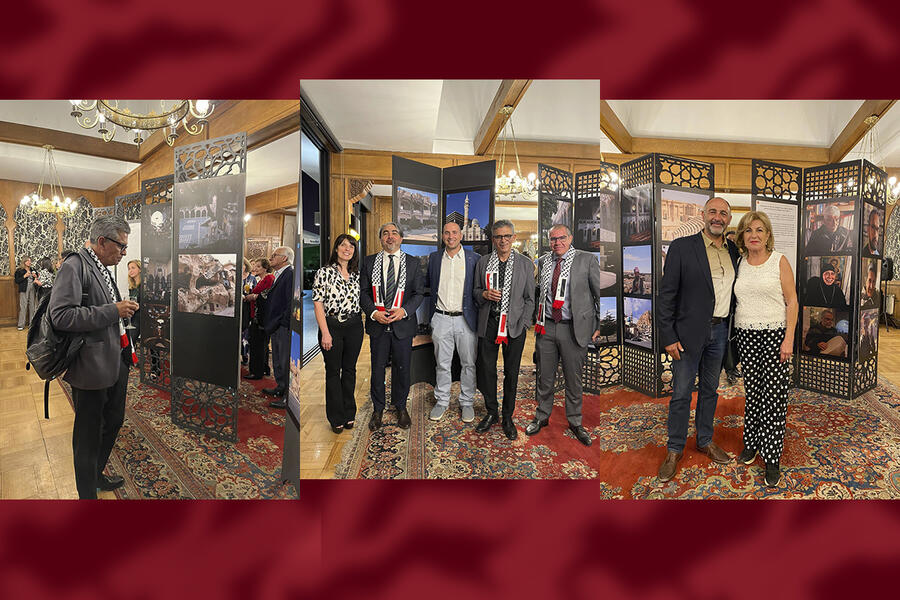Inauguración de la Exposición en el Club Sirio Unido de Santiago de Chile