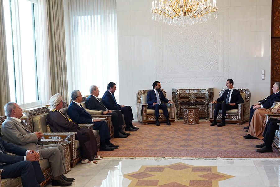 El presidente de Siria recibe a delegación de la Unión Parlamentaria Árabe | Damasco, febrero 26, 2023 (Foto: Presidencia Siria)