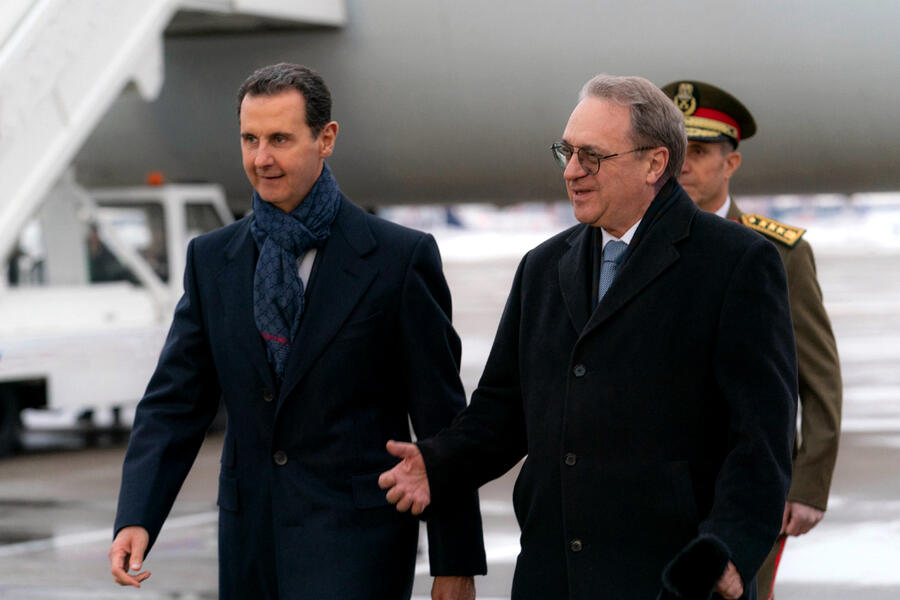 Llegada a Moscú y recepción del presidente Bashar al-Asad en visita oficial a Rusia | Moscú, Marzo 14, 2023 (Foto: Presidencia Siria)