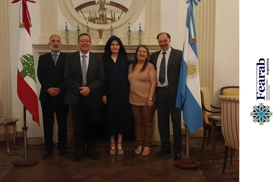 Directivos visitaron la Embajada de la República del Líbano (Foto: Fearab Argentina)