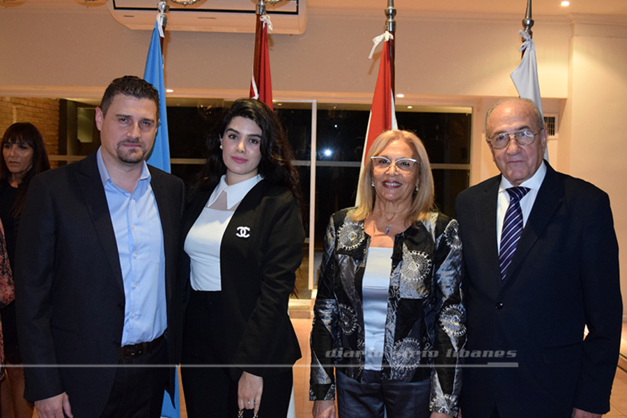 El presidente del CSLBA y Sra. Ana María Ganem reciben salutación del Agregado Diplomático de Siria, Lic. Samer Saad y Sra. Esposa