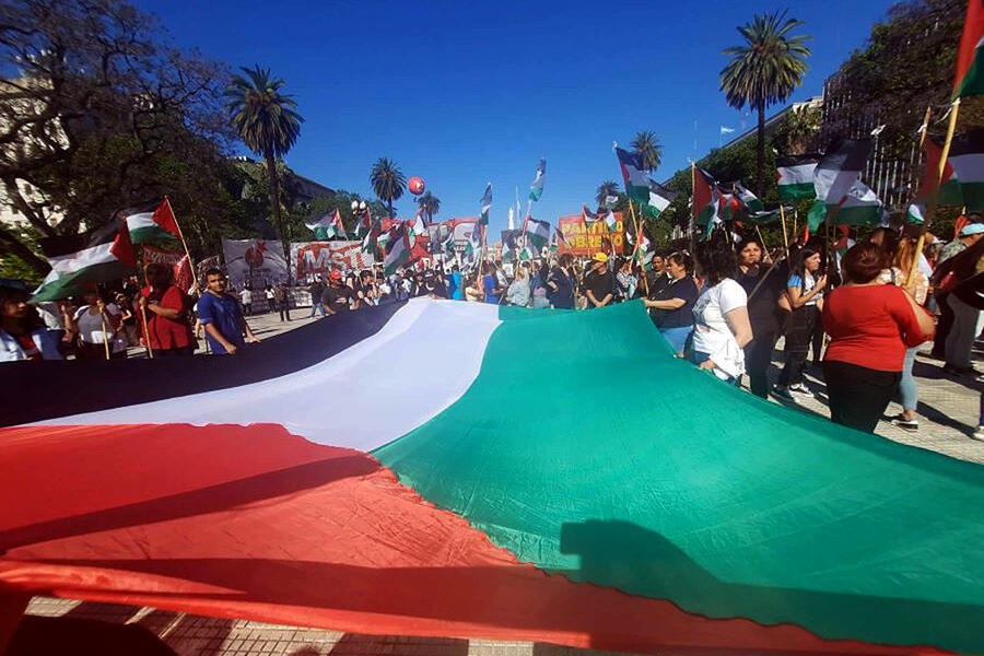 Concentración en Plaza de Mayo en apoyo al pueblo palestino | Buenos Aires, Noviembre 11, 2023 (Foto: ANRed)