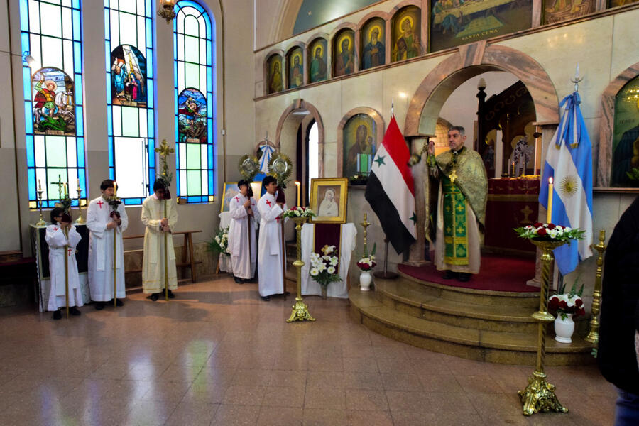 Oficio de Domingo de Ramos en la Iglesia Católica Ortodoxa Antioquena de Tucumán | Abril 28, 2024 (Foto: Iglesia Católica Ortodoxa Antioquena de Tucumán)