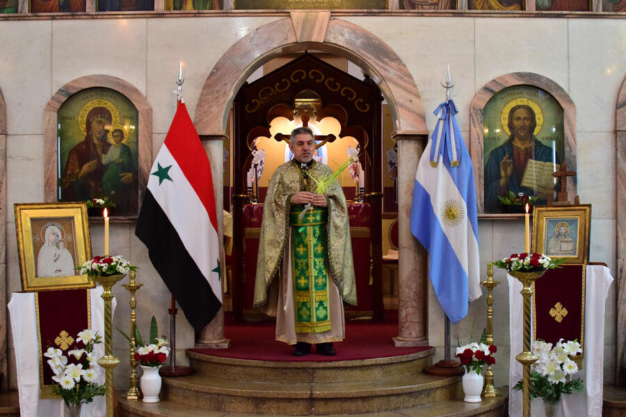 Oficio de Domingo de Ramos en la Iglesia Católica Ortodoxa Antioquena de Tucumán | Abril 28, 2024 (Foto: Iglesia Católica Ortodoxa Antioquena de Tucumán)