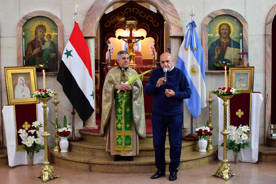 Oficio de Domingo de Ramos en la Iglesia Católica Ortodoxa Antioquena de Tucumán | Abril 28, 2024 (Foto: Iglesia Católica Ortodoxa Antioquena de Tucumán)