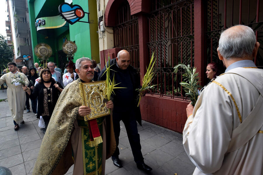 Oficio de Domingo de Ramos en la Iglesia Católica Ortodoxa Antioquena de Tucumán | Abril 28, 2024 (Foto: Iglesia Católica Ortodoxa Antioquena de Tucumán)