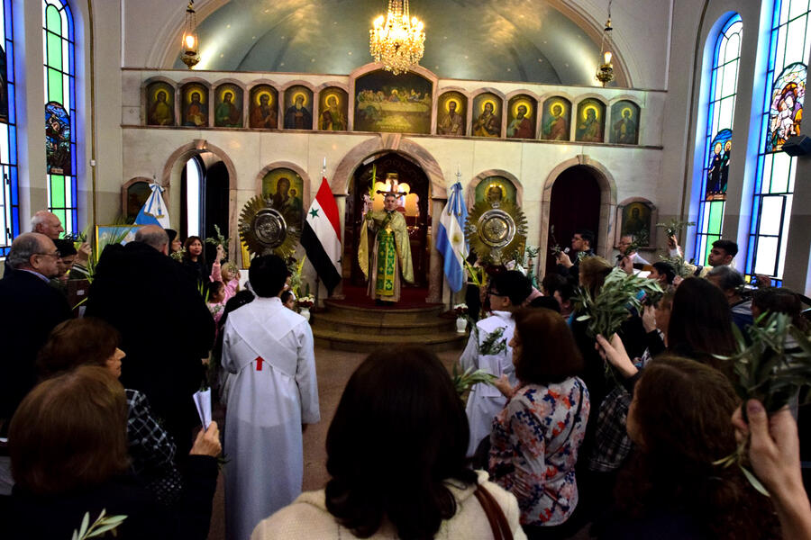 Oficio de Domingo de Ramos en la Iglesia Católica Ortodoxa Antioquena de Tucumán | Abril 28, 2024 (Foto: Iglesia Católica Ortodoxa Antioquena de Tucumán)