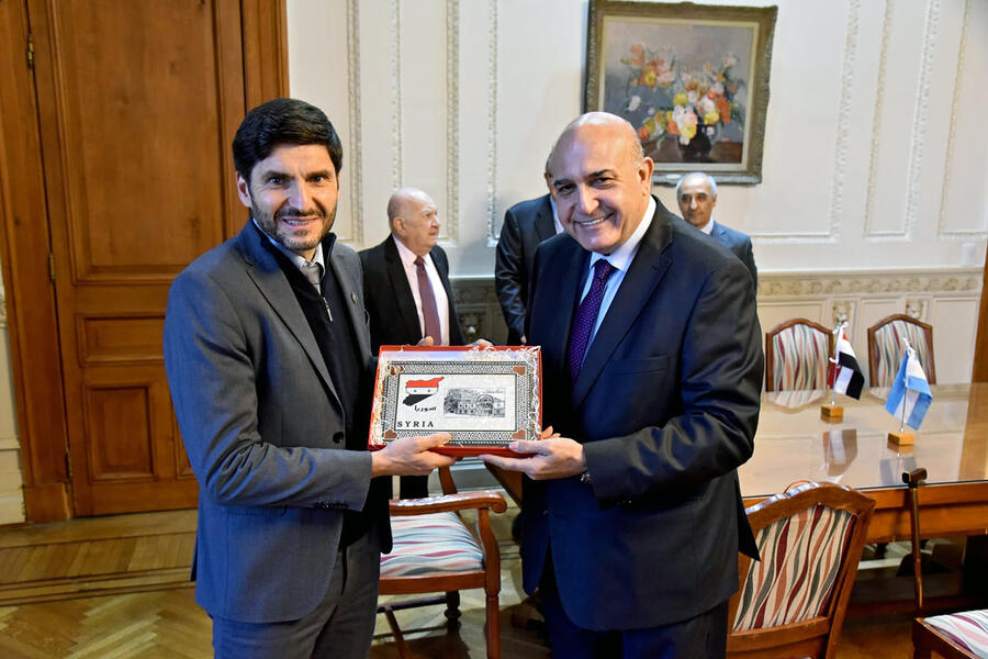 El Sr. Embajador sostuvo encuentro con el Sr. Gobernador de la Provincia de Santa Fe, Lic. Maximiliano Pullaro (Julio 26, 2024)