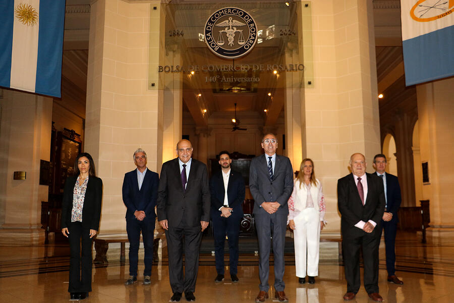 El Sr. Embajador sostuvo encuentro con el presidente de la Bolsa de Comercio de Rosario, Miguel Simioni y autoridades del Directorio de la BCR (Julio 26, 2024)
