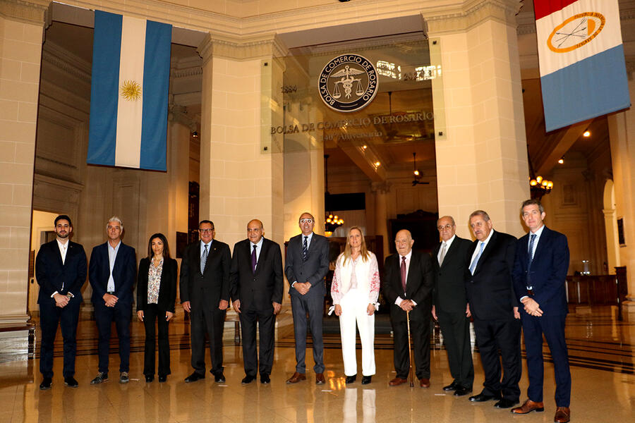 El Sr. Embajador sostuvo encuentro con el presidente de la Bolsa de Comercio de Rosario, Miguel Simioni y autoridades del Directorio de la BCR (Julio 26, 2024)