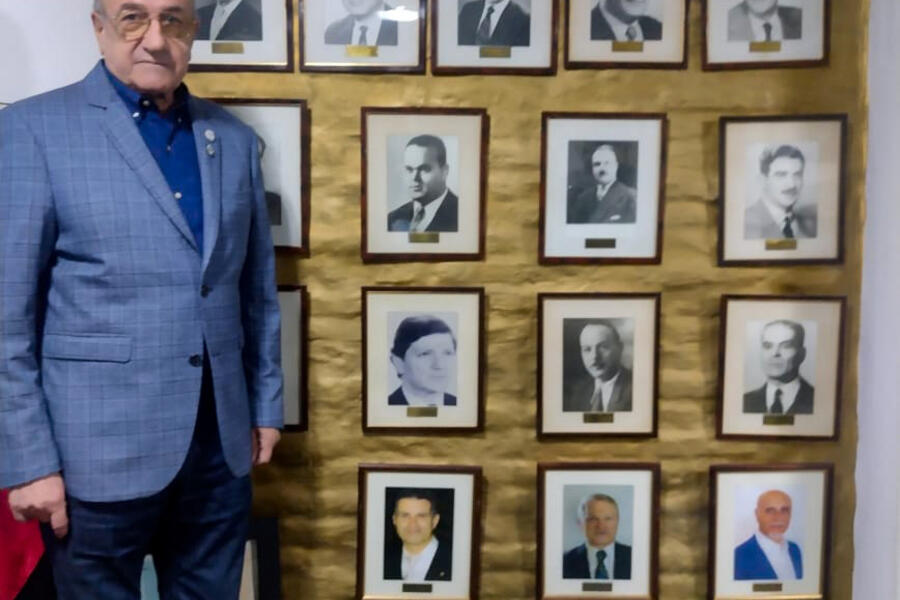 El Sr. Yaoudat Brahim, presidente del Club Sirio Libanés de Buenos Aires, junto al Sr. Embajador en la Sociedad Libanesa de Rosario (Julio 24, 2024)
