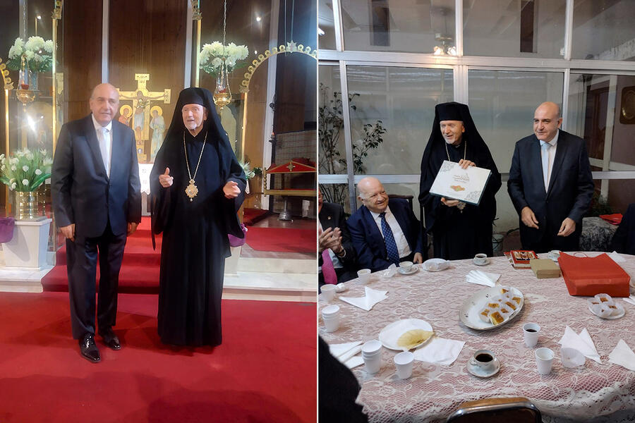 El Sr. Embajador visitó al Obispo de la Iglesia Católica Greco Melquita, Monseñor Ibrahim Salameh (Julio 25, 2024)