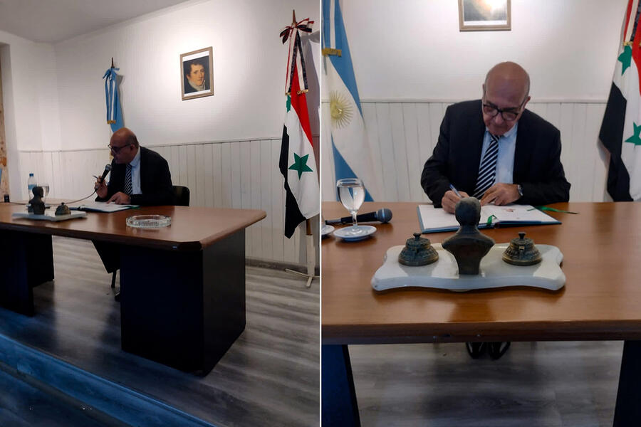El Sr. Embajador visitó el Centro Cultural Árabe y recibió los saludos de directivos de entidades hermanas de la ciudad y la provincia de Santa Fe (Julio 26, 2024)
