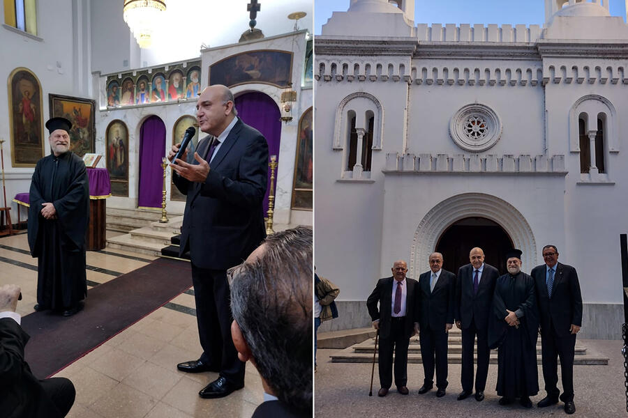 El Sr. Embajador visitó la Asociación Ortodoxa y el Colegio San Jorge de la Iglesia Apostólica Ortodoxa Antioquena, donde fue recibido por el R.P. Alejandro Saba y autoridades (Julio 26, 2024)