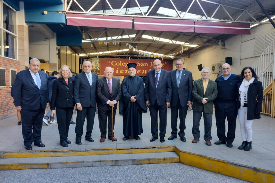 El Sr. Embajador visitó la Asociación Ortodoxa y el Colegio San Jorge de la Iglesia Apostólica Ortodoxa Antioquena, donde fue recibido por el R.P. Alejandro Saba y autoridades (Julio 26, 2024)