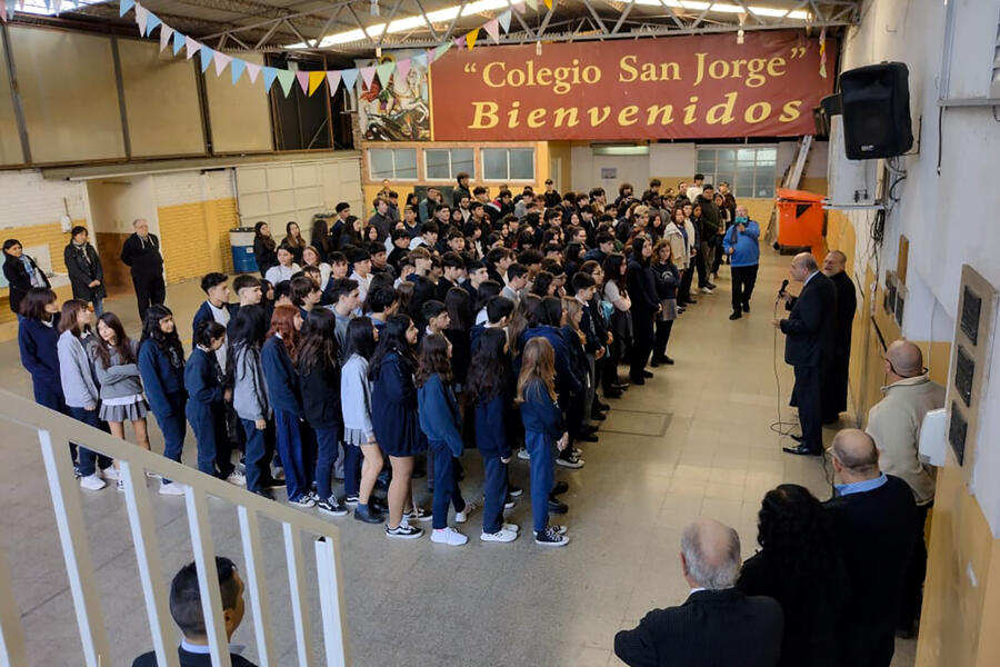 El Sr. Embajador visitó la Asociación Ortodoxa y el Colegio San Jorge de la Iglesia Apostólica Ortodoxa Antioquena, donde fue recibido por el R.P. Alejandro Saba y autoridades (Julio 26, 2024)