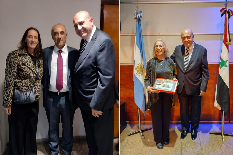 El Sr. Embajador fue agasajado con una cena de honor en el Salón Siriano del Club Social Argentino Sirio (Julio 26, 2024)
