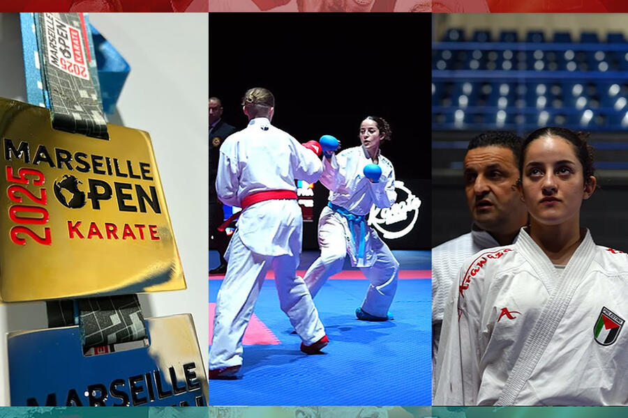 Maryam Bisharat medalla de oro (Cat. Cadete / Fem. +61Kg. / Kumite) en el Marseille Open Karate 2025