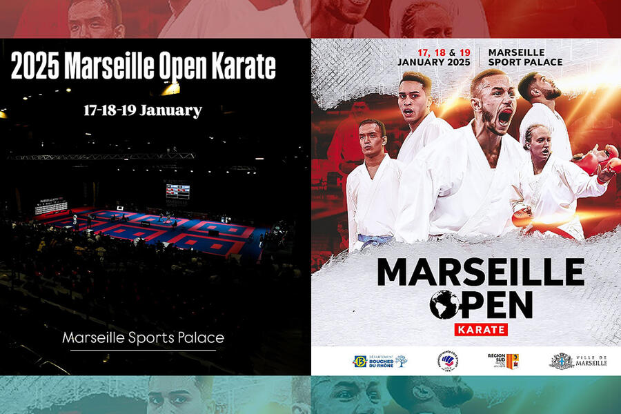 Maryam Bisharat medalla de oro (Cat. Cadete / Fem. +61Kg. / Kumite) en el Marseille Open Karate 2025
