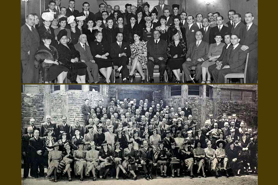 Imagens históricas dos fundadores e membros do Clube Sírio Unido de Santiago, Chile (Fotos: CSU Chile)