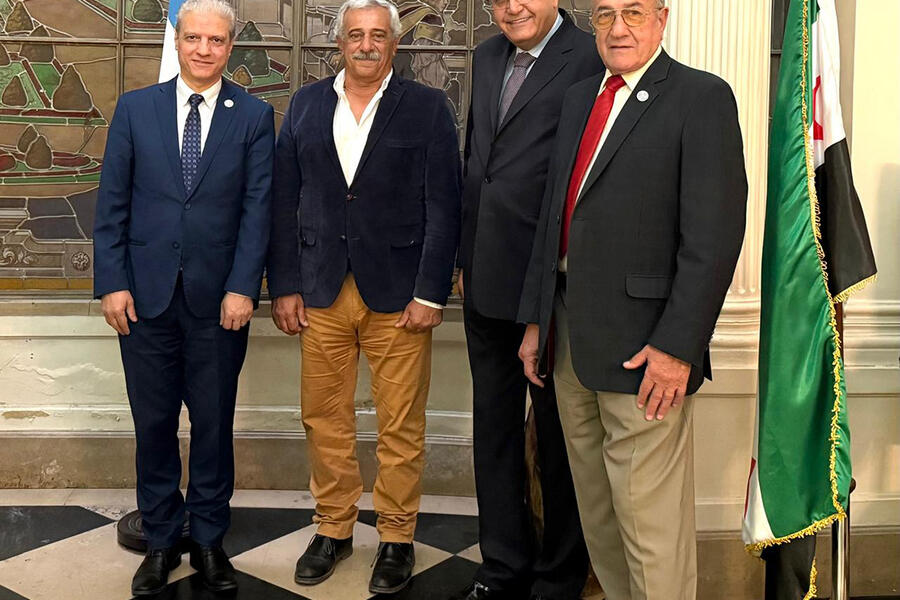 El Sr. Embajador de la República Árabe Siria, S.E. Sami Salameh, recibió a los directivos del CSLBA